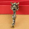 Creative Brass Keychain Pure Copper Handmade Auspicious Big Ruyi Car Key Chain Pendant Small Pendant Gift Gift