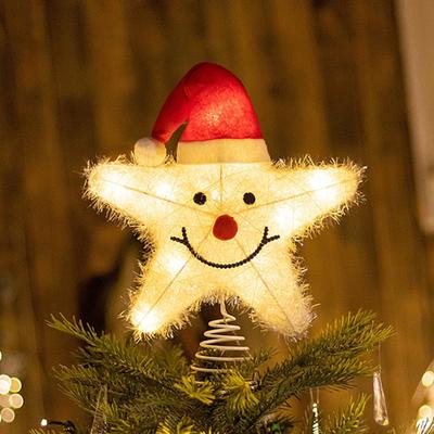 Julgransspira Femuddig stjärna, Juldekoration Stjärnornament Snögubbe Stjärnornament Lysande Dekoration