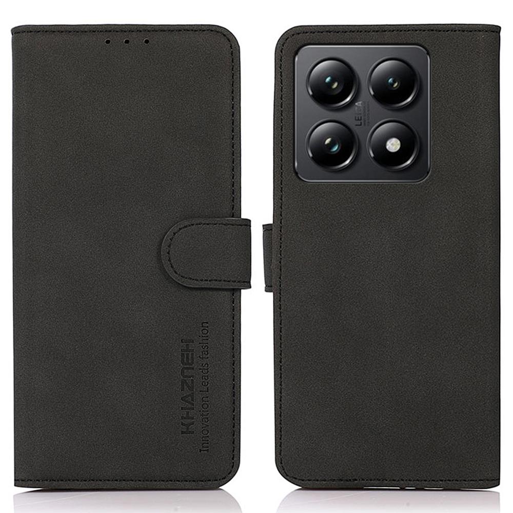 KHAZNEH Für Xiaomi 14T Pro Ständerhülle PU Leder Brieftasche Handyhülle