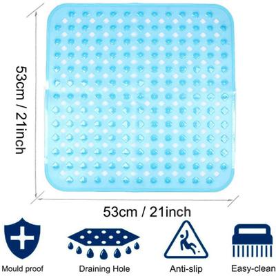 Flexible Anti-skid Non-slip Solid Color Promote Circulation Shower Secure Mat Shower Supplies Shower Secure Mat