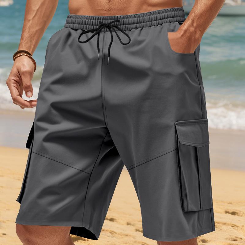 Summer Loose Multi-pocket Tooling Shorts Men's Squat Sports and Leisure Five-point Pants Men's
