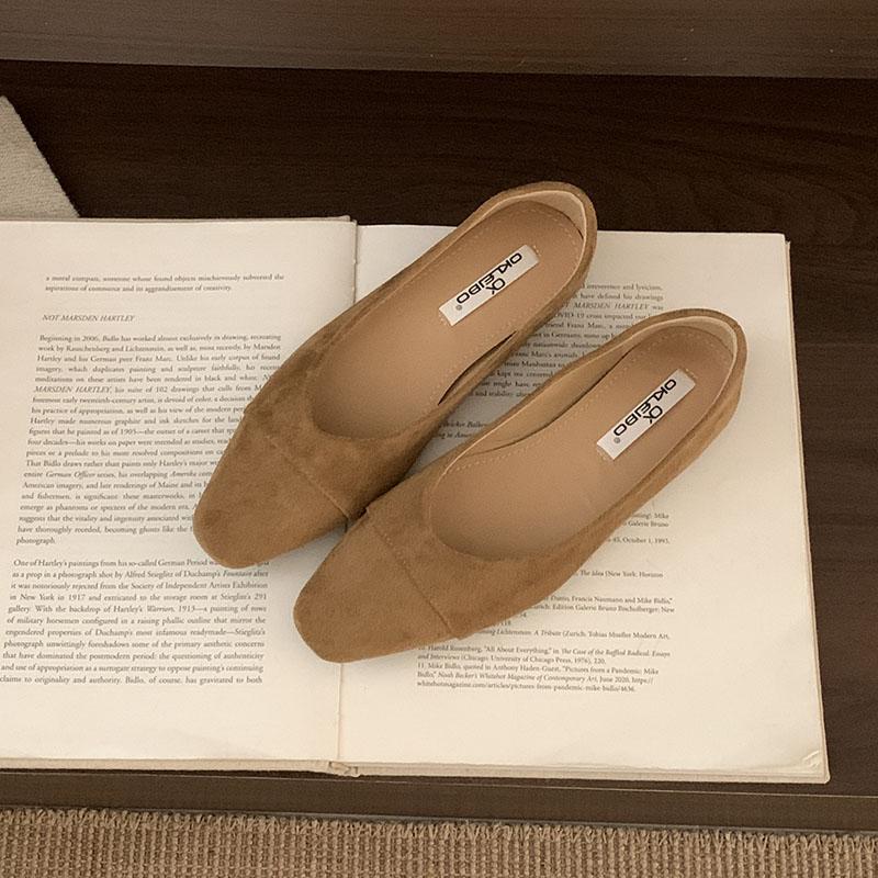 

Модная женская обувь, женские балетки с мелким вырезом, повседневная мягкая обувь, модные женские балетки с круглым носком, обувь слипоны 35 хаки