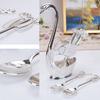 6Pcs Coffee Spoon Set with 1 Good Swan Shape Base Holder Zinc Alloy Swan Base Spoon Organizer Elegant FruitDessert Swan Flatware for Home