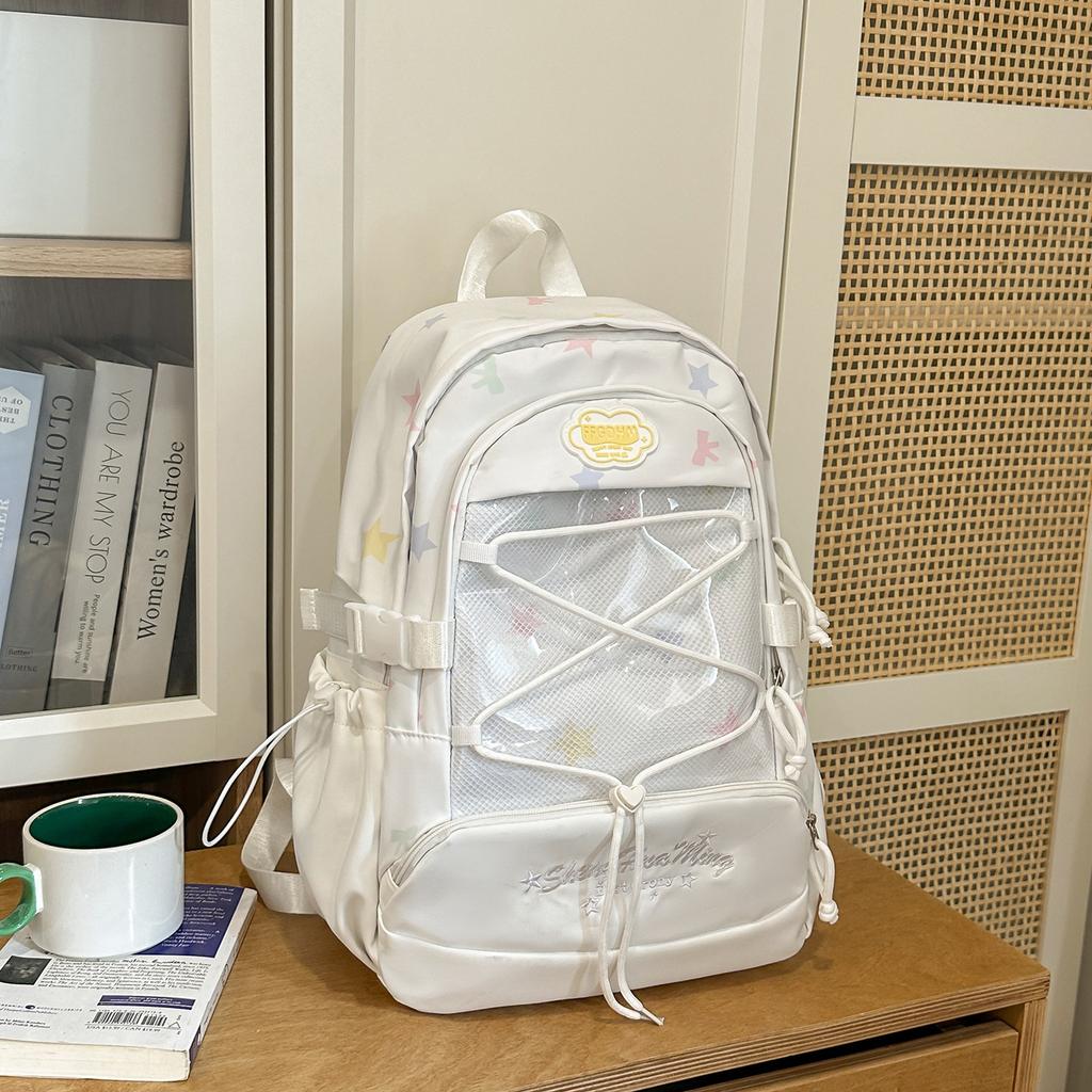 Schoolbag Mori Foreign Style Backpack Korean Version of the New Large-capacity Load Reduction Student Schoolbag Trendy Fashion Versatile Bar Pain Bag