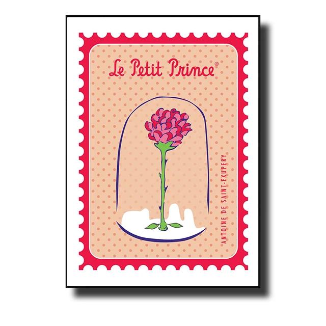 The Little Prince Fox Fairy Tale Posters and Prints Cartoon Stamp Wall Art Canvas Painting Picture for Kids Room Home Decor