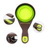 Collapsible Pet Scoop Silicone Measuring Cup with Sealing Clip 2 in 1 Multi-Function Scoop Bowls for Dog Cat Food Water