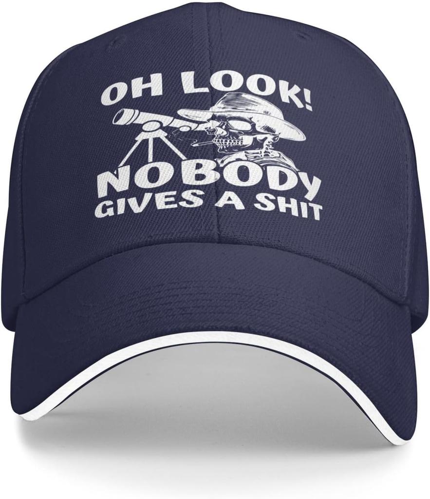 Oh Podívejte Se Nikdo Se Nestará Kostra Dalekohled Baseballová Čepice Vtipná Trucker Čepice pro Muže Ženy
