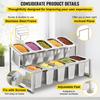 Expandable Spice Rack Adjustable Stainless Steel Organizer Shelf Kitchen 2-Tier Sauce Ingredients Fruits Holder