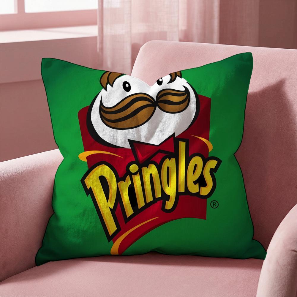 P-pringles Decorative Cushion Cover Multi-Scene Pillow Cover for Home & Car - Reversible, Soft & Durable for Daily Use