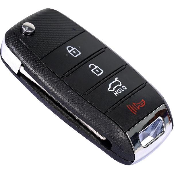 TOP-VIGOR Remote Car Key Fob 433MHz Compatible with Kia Soul 2014 2015 2016 2017 2018 2019, OSLOKA-875T FSK 60 Chip 4 Button Keyless Entry Car Key
