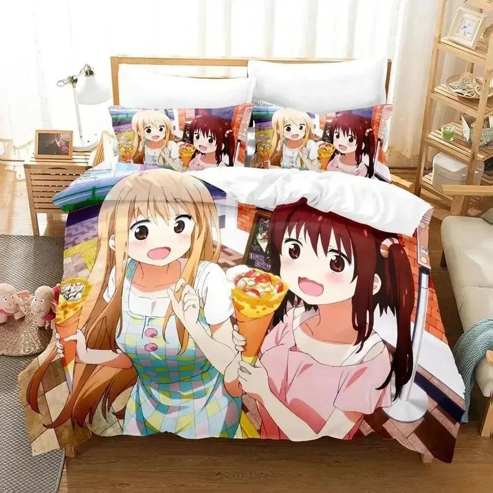 Himouto! Umaru-Chan Bedding Set Single Twin Full Queen King Size Bed Set Adult Kid Bedroom Duvet Cover Sets Anime Bed Sheet Set