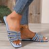 Women's Crystal-encrusted Lace-up Sandals