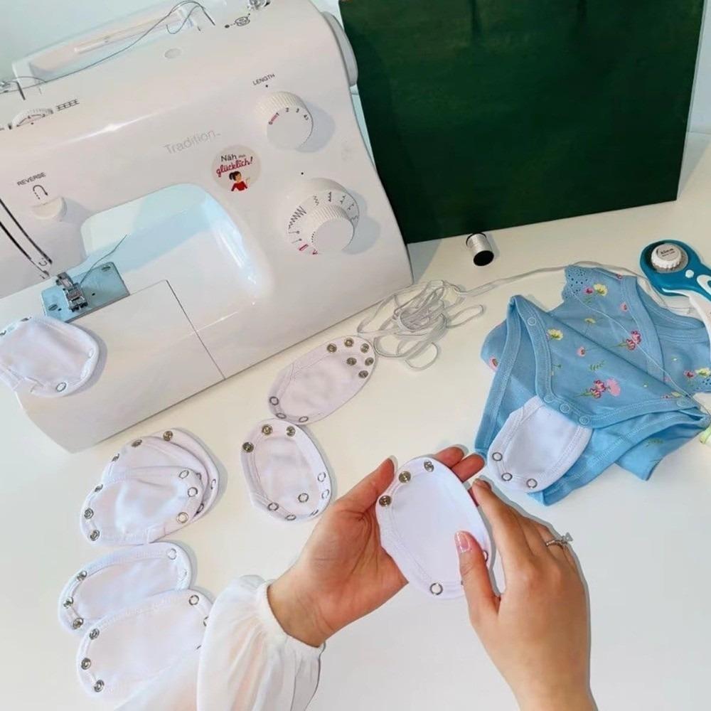 5 Stück Niedlicher Baumwoll-Body-Verlängerer Weiß Super Nützlich Verlängerungs-Pads Weiches Body-Verlängerungsband Partner für Baby-Strampler