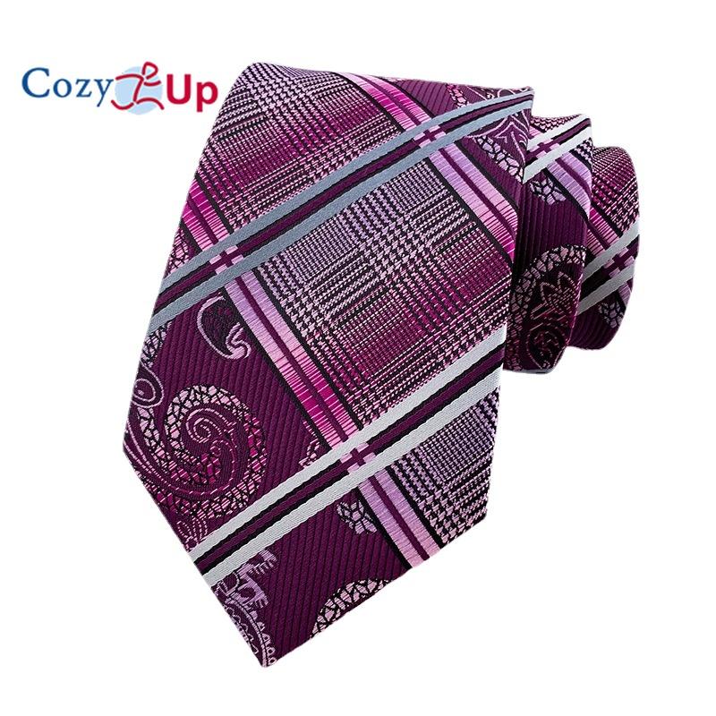 3.15" Fashion Striped PaisleyTies Mens Plaid Flower Necktie for Wedding