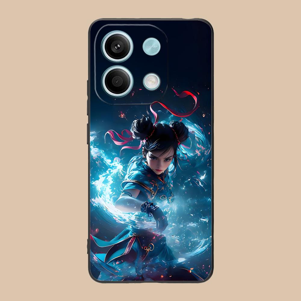 

Street Fighter Chunli Phone Case for POCO M7 M6 M5 M4 M3 X7 X6 X5 X4 X3 Pro GT 5G Colorful Printing Cover Cellphones Luxury Poco M7