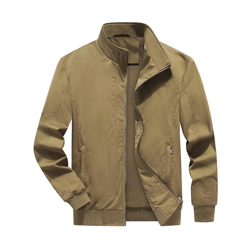 

Men s Spring & Autumn Thin Style Plus Size Jacket - European Size 2XL хакі