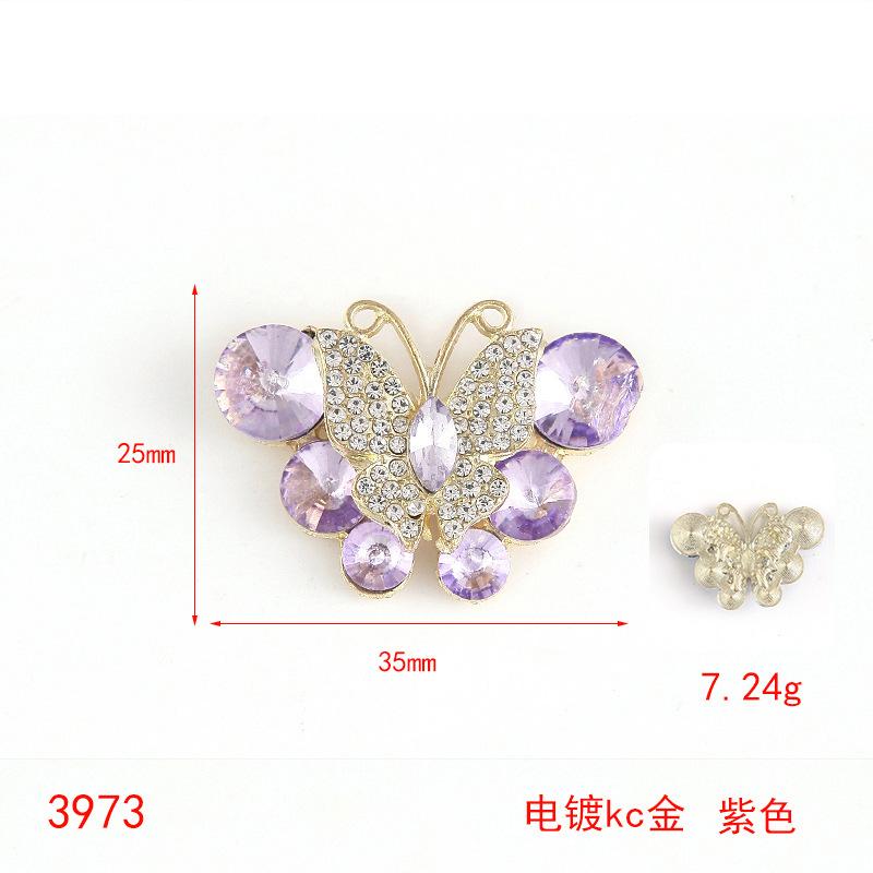 Alloy Stained Glass Butterfly Mocha Drill Disc Butterfly Jewelry Accessories Hair Accessories Bags Accessories