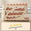 3-Tier Rolling Egg Storage Container for Refrigerator Holds 24 Eggs Organizer Rack Large Capacity Kitchen & Fridge Storage Box