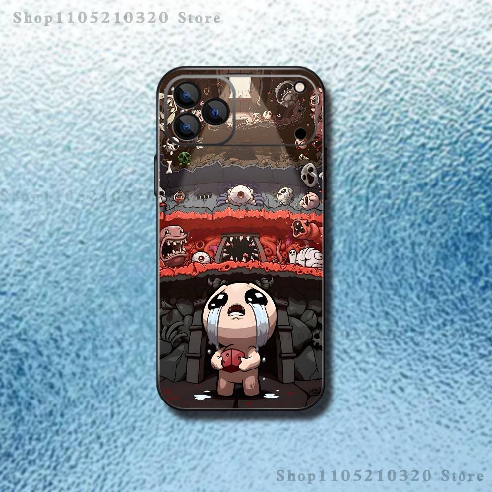 B-Binding of Isaac Phone Case For iPhone 17,16,15,14,13,12,11 ,Pro Max,XS,X,XR,SE,Mini,8,7,Soft Silicone Black Cover