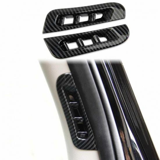 Carbon Fiber one-pillar air outlet exhaust vent Trim for Dodge Durango 2011-