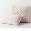 Pack of 2 Velvet Plaid Throw Pillows Sofa Decorative Pillow Covers Soft Solid Cushion Case for Bedroom Car Outdoors