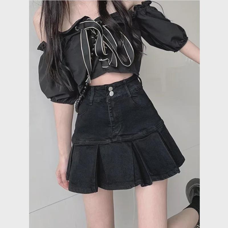 2023 High Waist A-Linien Jeansrock für Damen - Sommer Slim Fit mit Übergrößenoptionen