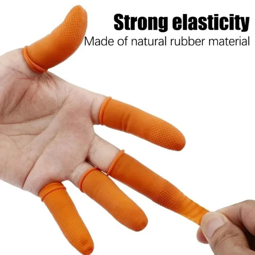 100pcs Anti-Static Latex Finger Cots Wear Resistant Fingertips Protector  Nail Industry