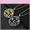 Trendy Long Titan Steel Necklace With Unique Dragon Charm For Cool Fashion Accessories