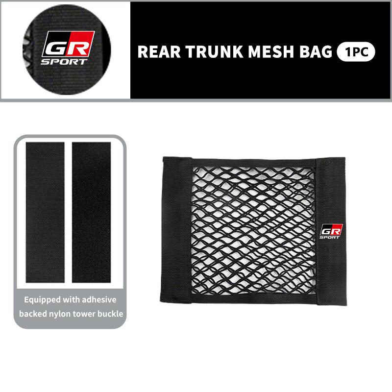 Car Styling Trunk Box Storage Bag Mesh Elastic String Net Pocket Organizer Accessories For Toyota Yaris Corolla Rav4 GR Auris