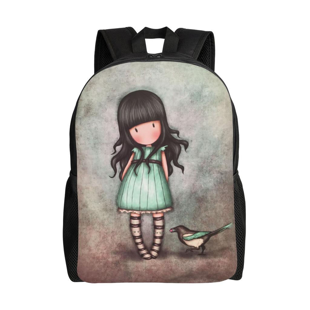 S-Santoro G-Gorjuss Rucksack für Männer Frauen Cooler Studenten Business Tagesrucksack Niedliche Puppen Spielzeug Laptop Computer Umhängetasche Geschenk