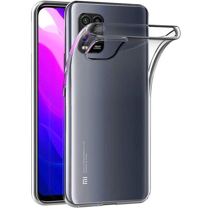 Case and Neck Strap for Xiaomi MI 10 LITE - Transparent Soft TPU Adjustable Black Cord Phonillico®