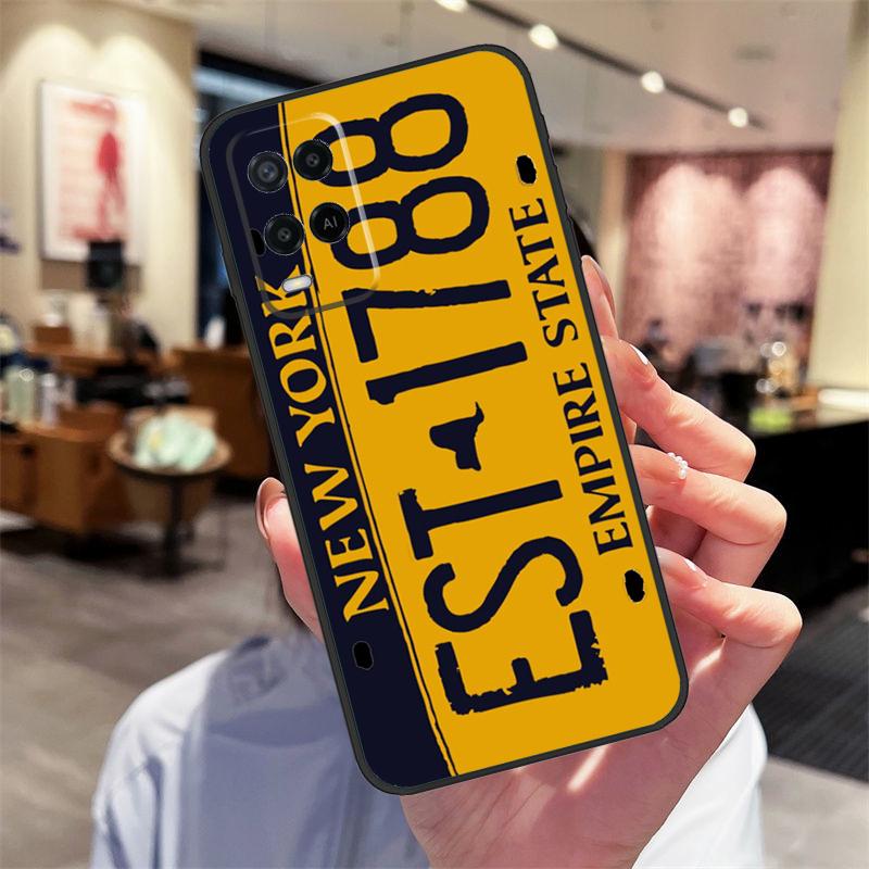 License Plate Number Case For Oppo A40 A60 A80 A18 A38 A58 A78 A98 A16 A76 A96 A15 A17 A77 A74 A94 A54 A57S Cover
