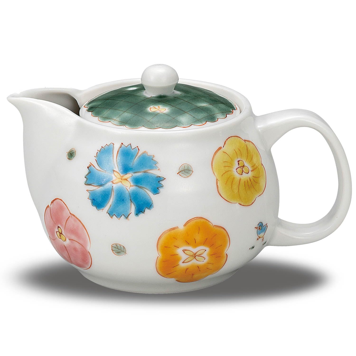 

Ваза но Кура: Стильний чайник Кутані-які з дизайном квітів і птахів, з ситечком для чаю, зроблено в Японії, преміальна кераміка, подарунок на день народження