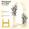 Gold Wedding Arch Stand Geometric Metal Flower Stand Backdrop for Wedding Ceremony Party Decor 6.89ft 6.23ft Two Height
