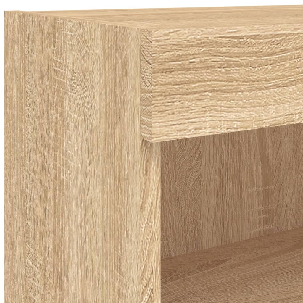 8 Piece TV Wall Unit with LED Lights Sonoma Oak