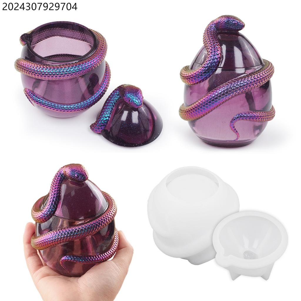 DIY Crystal Mold, Dropper Mold, Creative Gypsum, Cement, Snake Egg Jar, Bottle, Storage Box, New Model, Mirror Silicone Mold