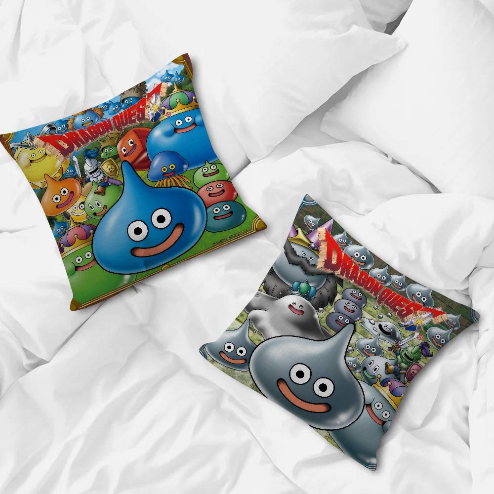 Cartoon Slime D-dragon Quest Children  pillow cover sofa cushion cover home room decoration children gift