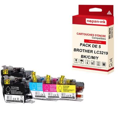 Compatible Cartridges - NOPAN-INK - LC 3219 XL - Black, Cyan, Magenta, Yellow - Pack of 5 - Inkjet