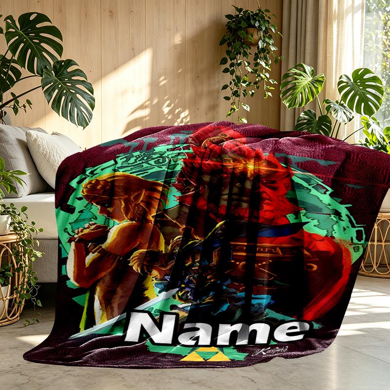 Custom Name Personalized Video games Print Blanket, Home Decor, Bedroom, Sofa, Camping, Couch, Gifts for Birthday Christmas