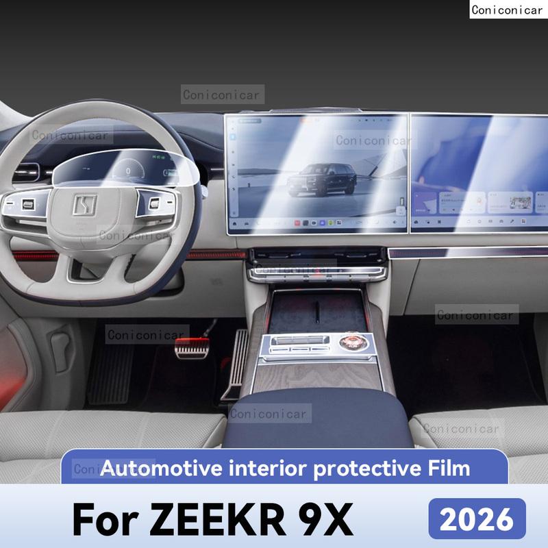 For ZEEKR 9X 2026 Car Interior Protection Anti-Scratch Film Trument Center Control Navigation Screen Accessories