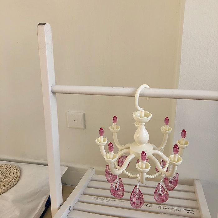 Plastic Princess Style Beautiful Drying Rack Multi-functional Underwear Socks Clip Clothes Hanger Dryer Towels Cloth Drying Rack