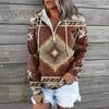 Vintage 3D Printed Plus Size Womens Hoodies Casual Drop Shoulder Pullover Hooded Sweatshirt Tops Long Sleeve Autumn Winter