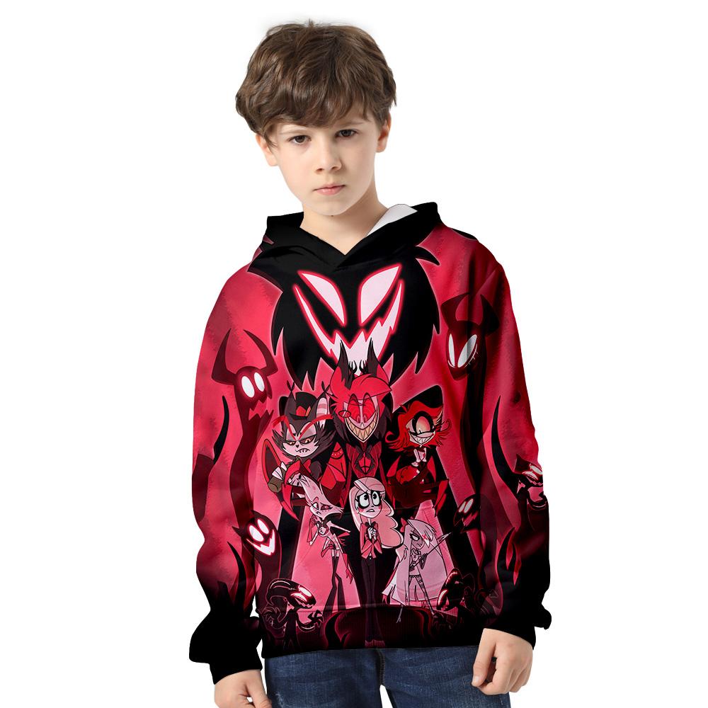 Hazbin Hotel Anime Hoodie Graphic Printed Sweatshirts Casual High Street Oversized Pullovers Man Women Long Sleeve Sweatshirt
