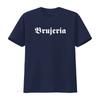 BRUJERIA T-SHIRT Nuova Grafia Gotica Disponibile in Tutte le Taglie S M L XL XXL Colori Nero Bianco vintage Lavato Casual streetwear
