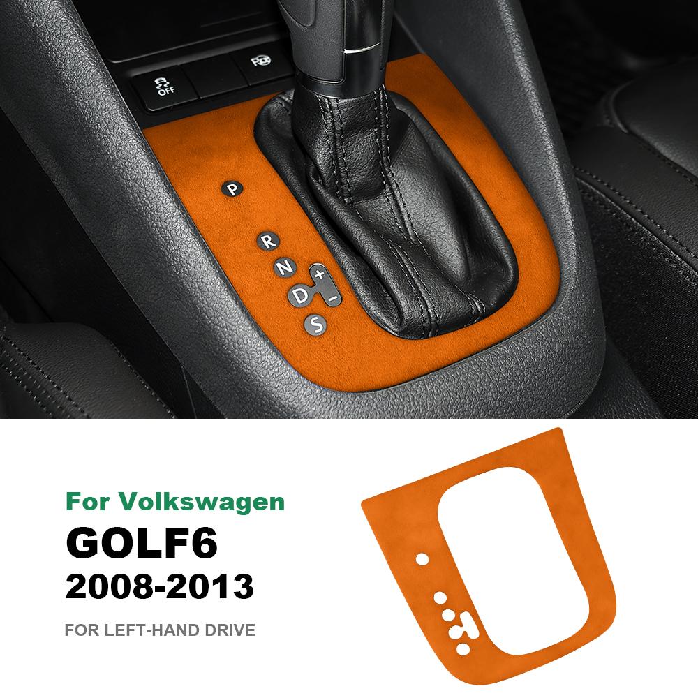 Italy Super Suede Car Gear Shift Panel Cover LHD RHD Sticker for Volkswagen VW Golf 6 GTI R MK6 2008-2013 Trim Auto Accessories