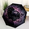 1pc Gothic Rose Emblem Umbrella with Plastic Handle, Suitable for All Seasons Outdoor PT401