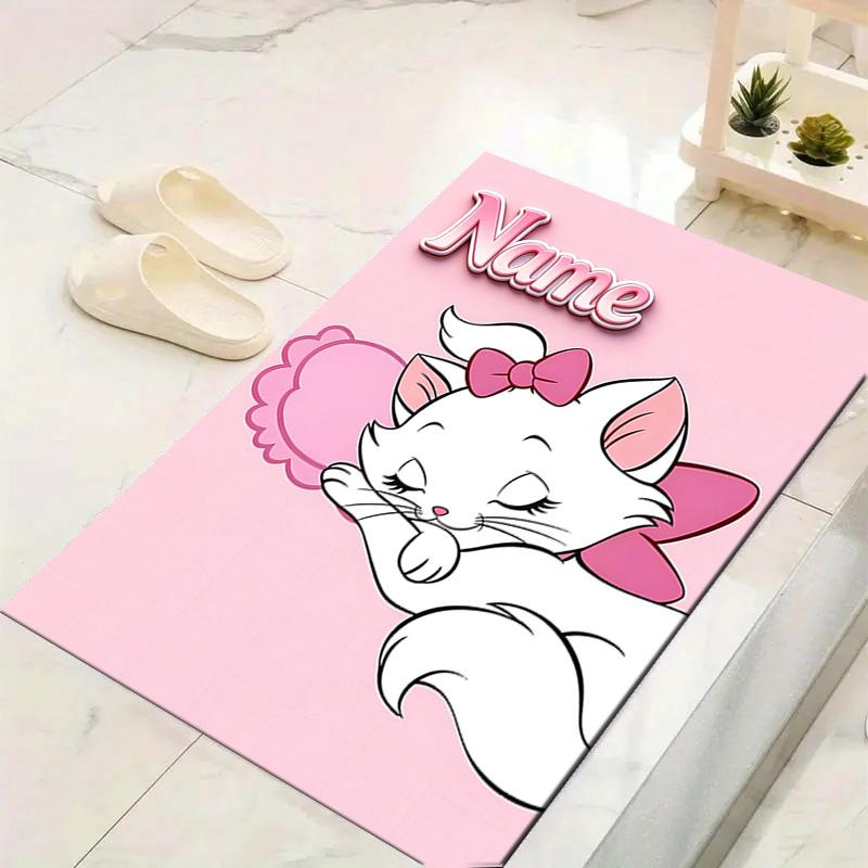 Custom Name Sweet Dreams Pink Bow Carpet for Playroom Bedroom Living Room Sofa Home Decor,kids Game Area Rug Non-slip Floor Mat