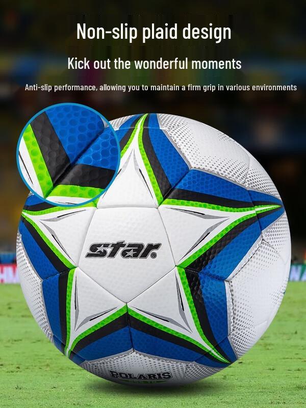 STAR Size 5 Thermo-Bonded Anti-Slip Professional Soccer Ball