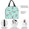 Yoga Pandas Insulated Lunch Bag Reusable Cooler Tote with Zipper Use for Women Kids Camping Hiking Picnic Beach Travel Work