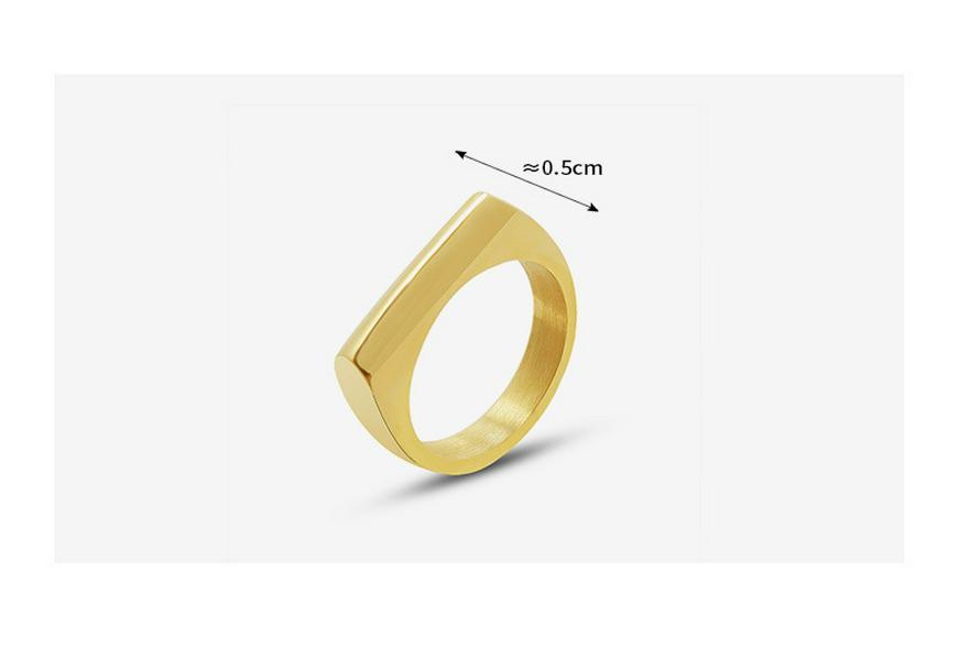 18K Gold-Plated Titanium Steel Geometric Stacking Rings